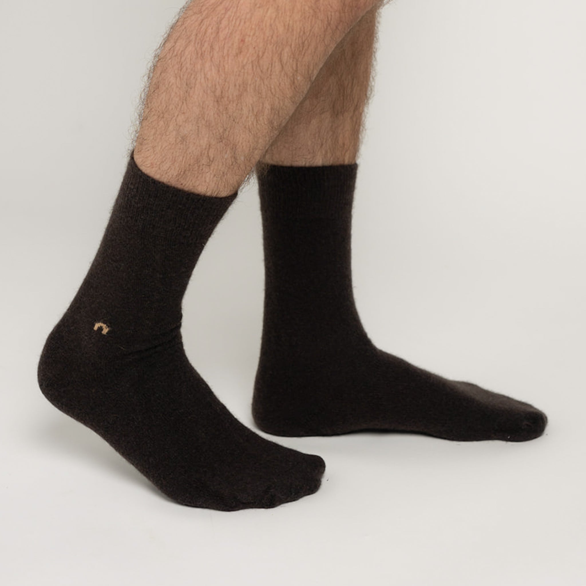 Possum Merino Wool HAMILTON Socks, Seal Brown - Extra Large, Mens