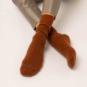 Possum Merino Wool PIHA Socks, Leather Brown