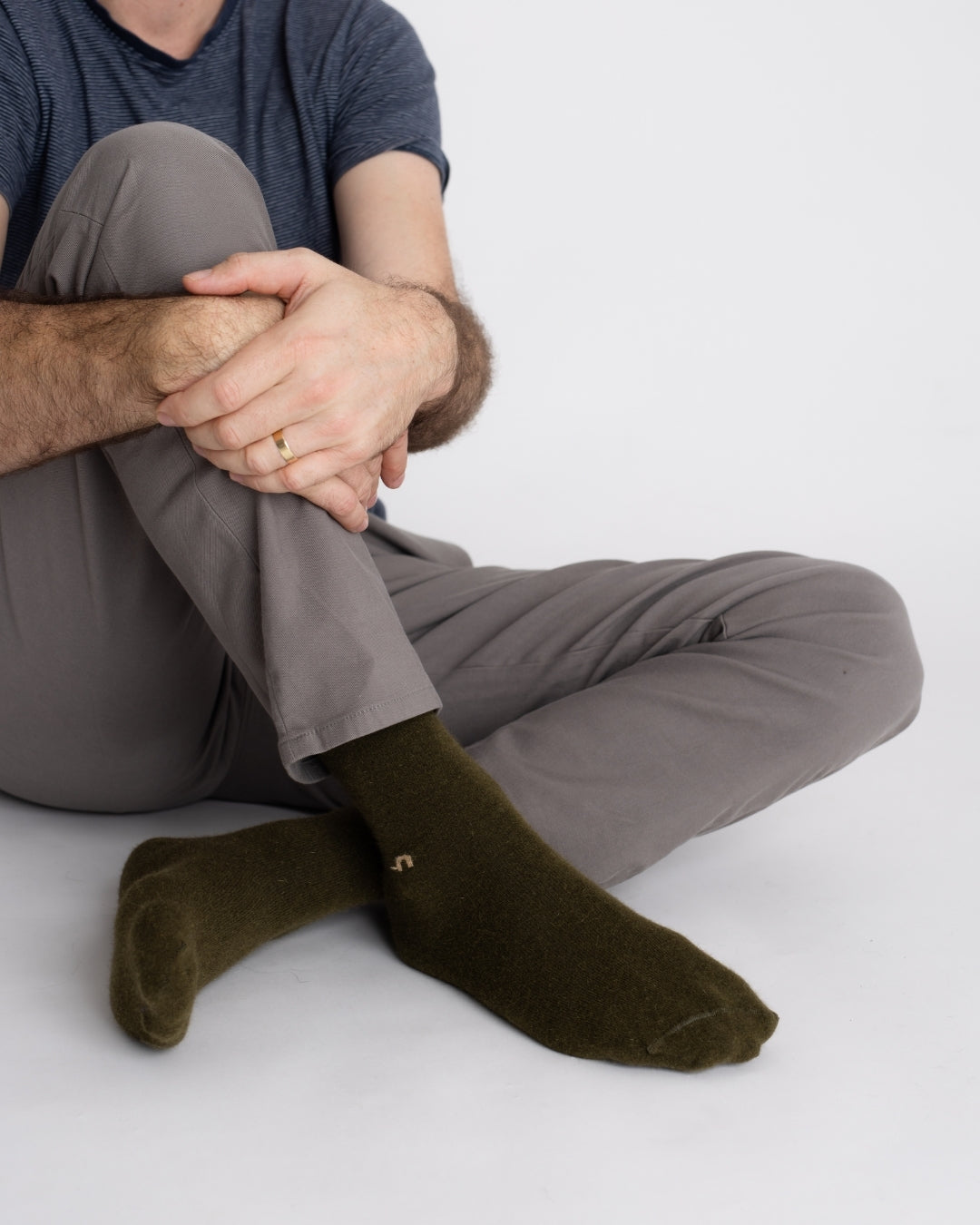 Possum Merino Wool Socks | HAMILTON | Military Olive | Men