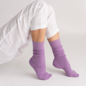 Possum Merino Wool HAMILTON Socks, Lilac Breeze