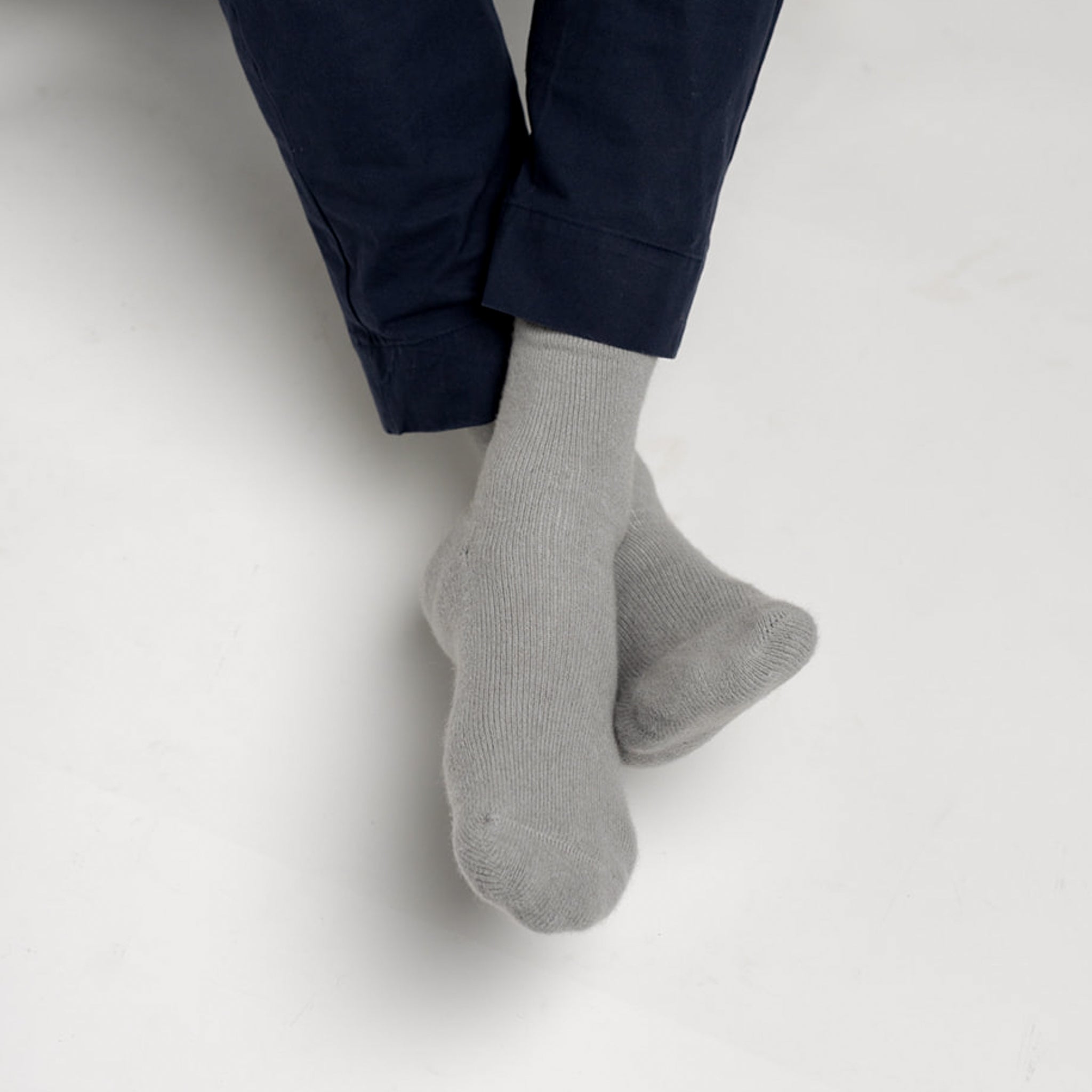 Possum Merino Wool HAMILTON Socks, Harbour Mist Men