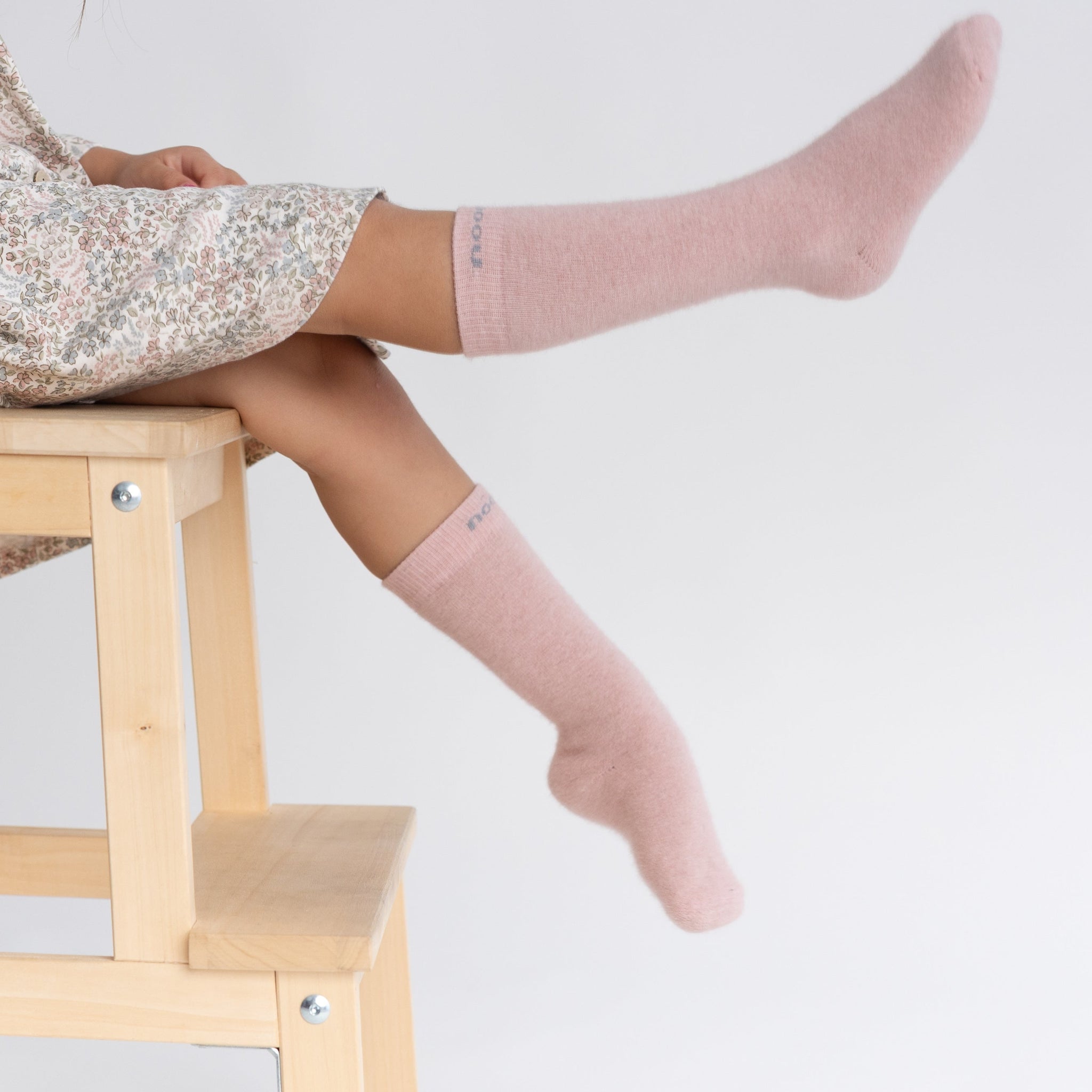 Possum Merino Wool HUKA JUNIOR Socks, Rose Water