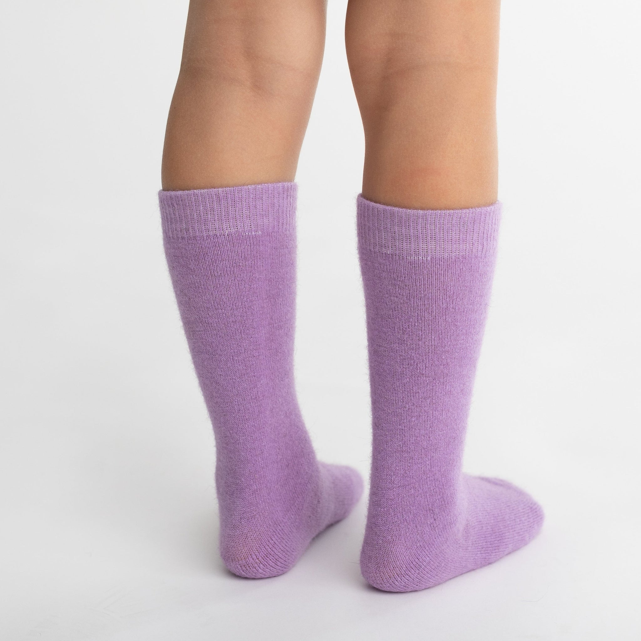Possum Merino Wool HUKA JUNIOR Socks, Lilac Breeze