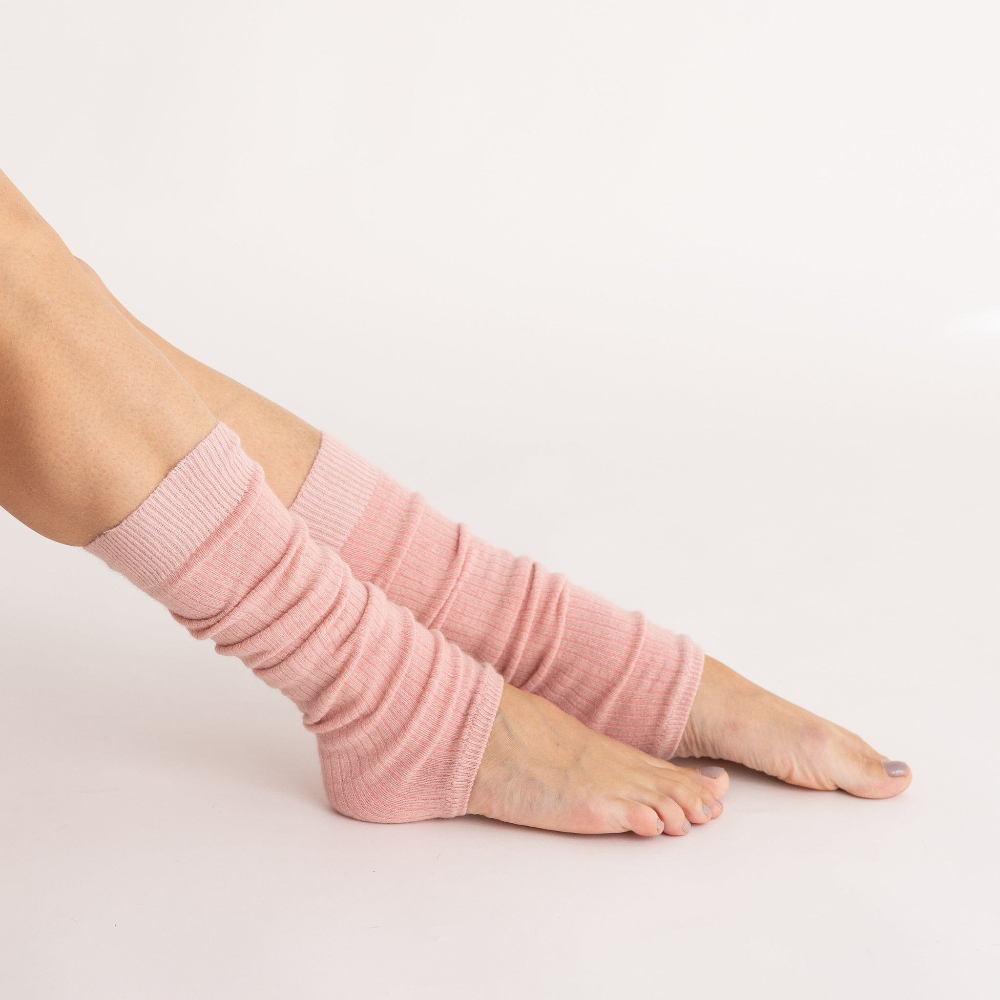 Possum Merino Wool Leg Warmers, Rose Water
