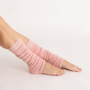 Possum Merino Wool Leg Warmers, Rose Water