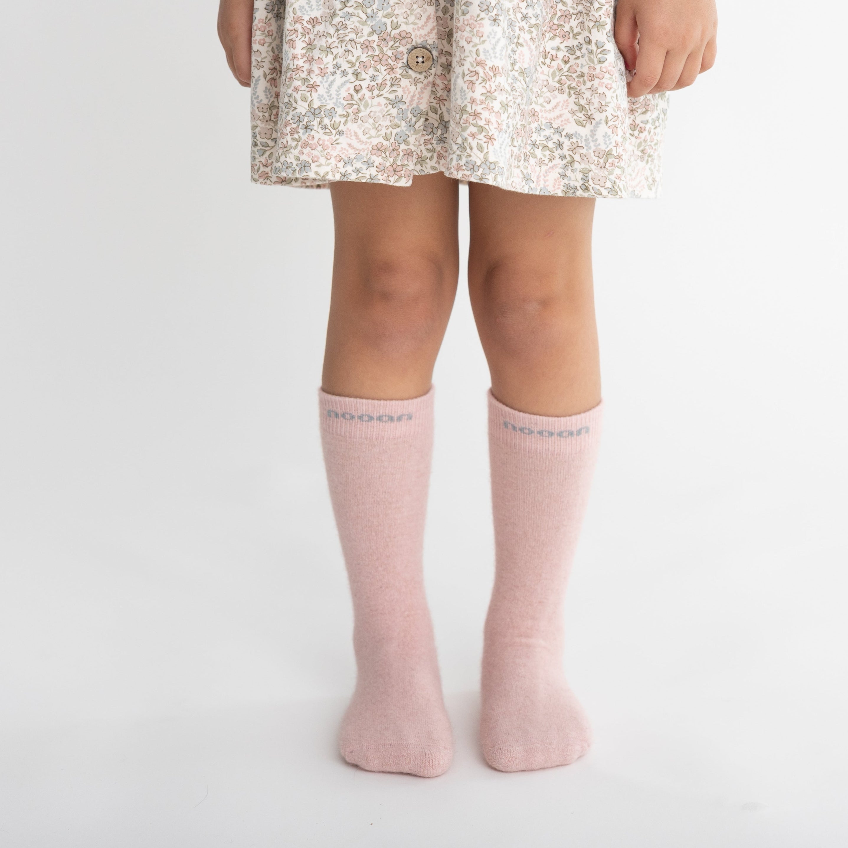 Possum Merino Wool HUKA JUNIOR Socks, Rose Water - Small