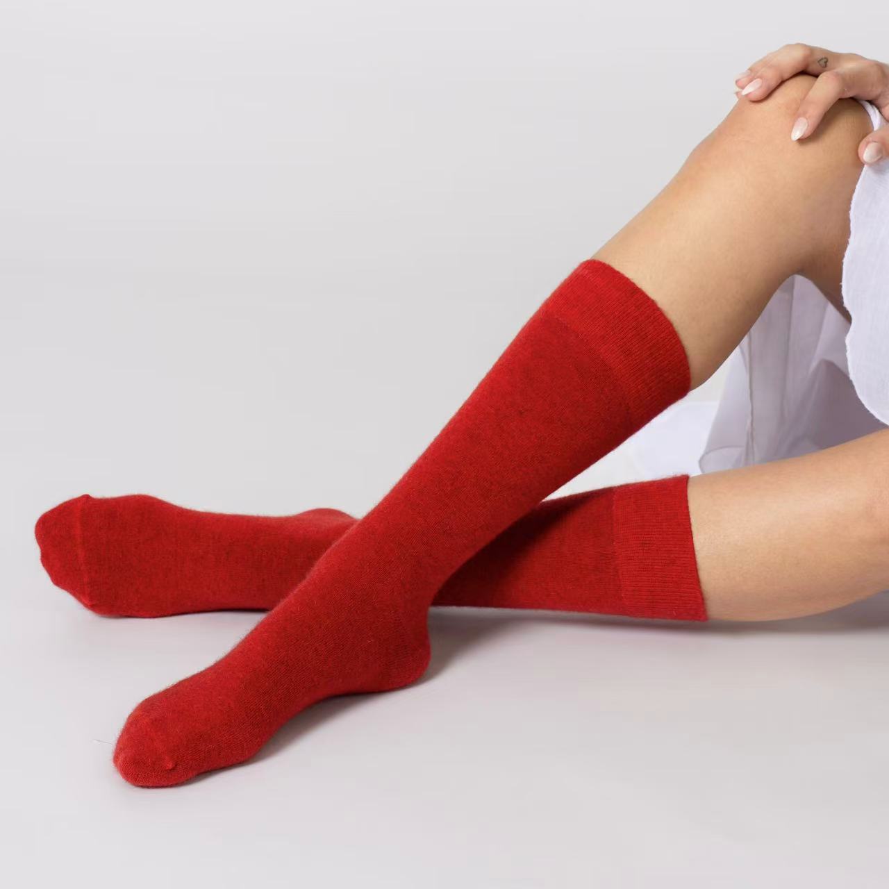 Possum Merino Wool Socks | HAMILTON | Scarlet