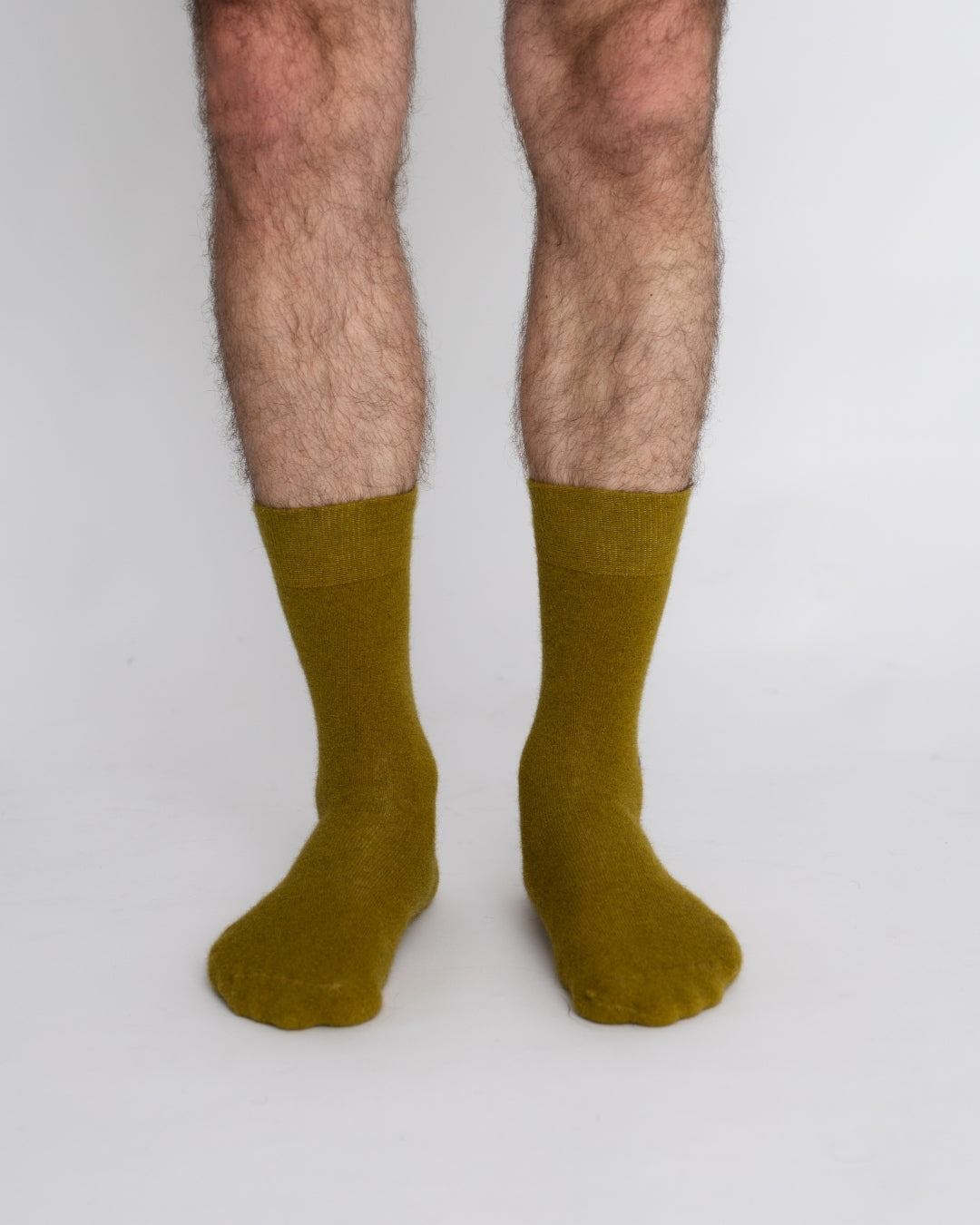 Possum Merino Wool Socks | HAMILTON | Ecru Olive | Men