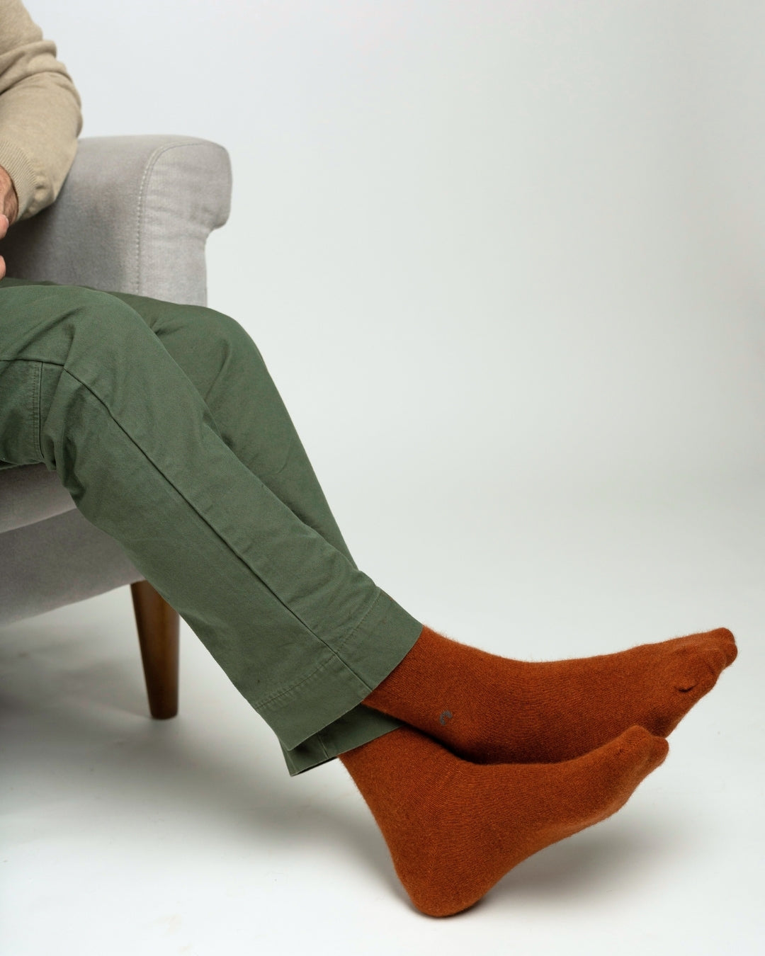 Possum Merino Wool Socks | HAMILTON | Leather Brown | Men