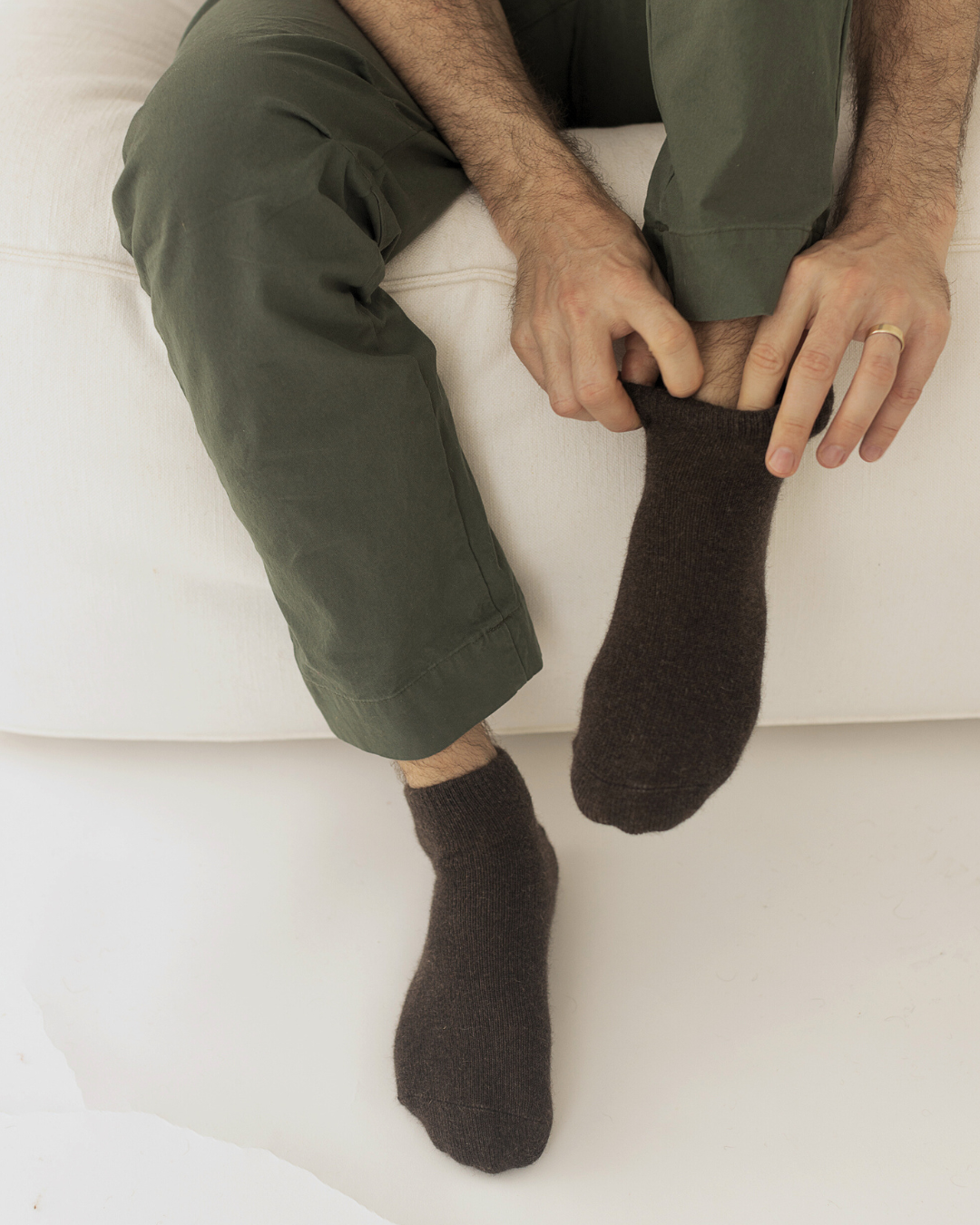 Possum Merino Wool Socks | NAPIER | Peat | Men