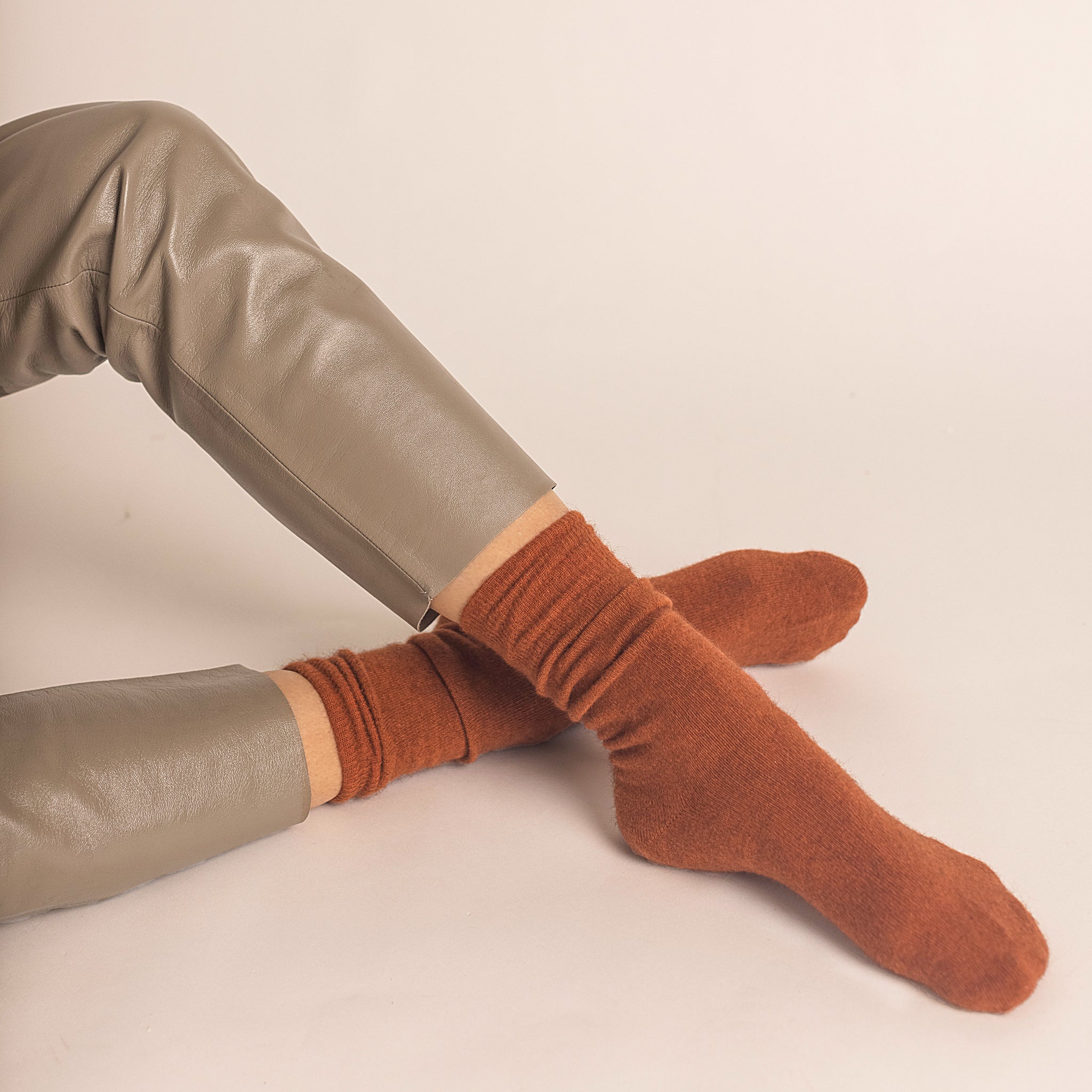 Possum Merino Wool HAMILTON Socks, Burnt Orange