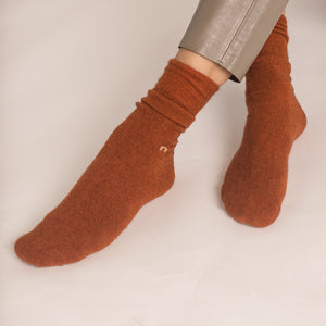 Possum Merino Wool HAMILTON Socks, Burnt Orange
