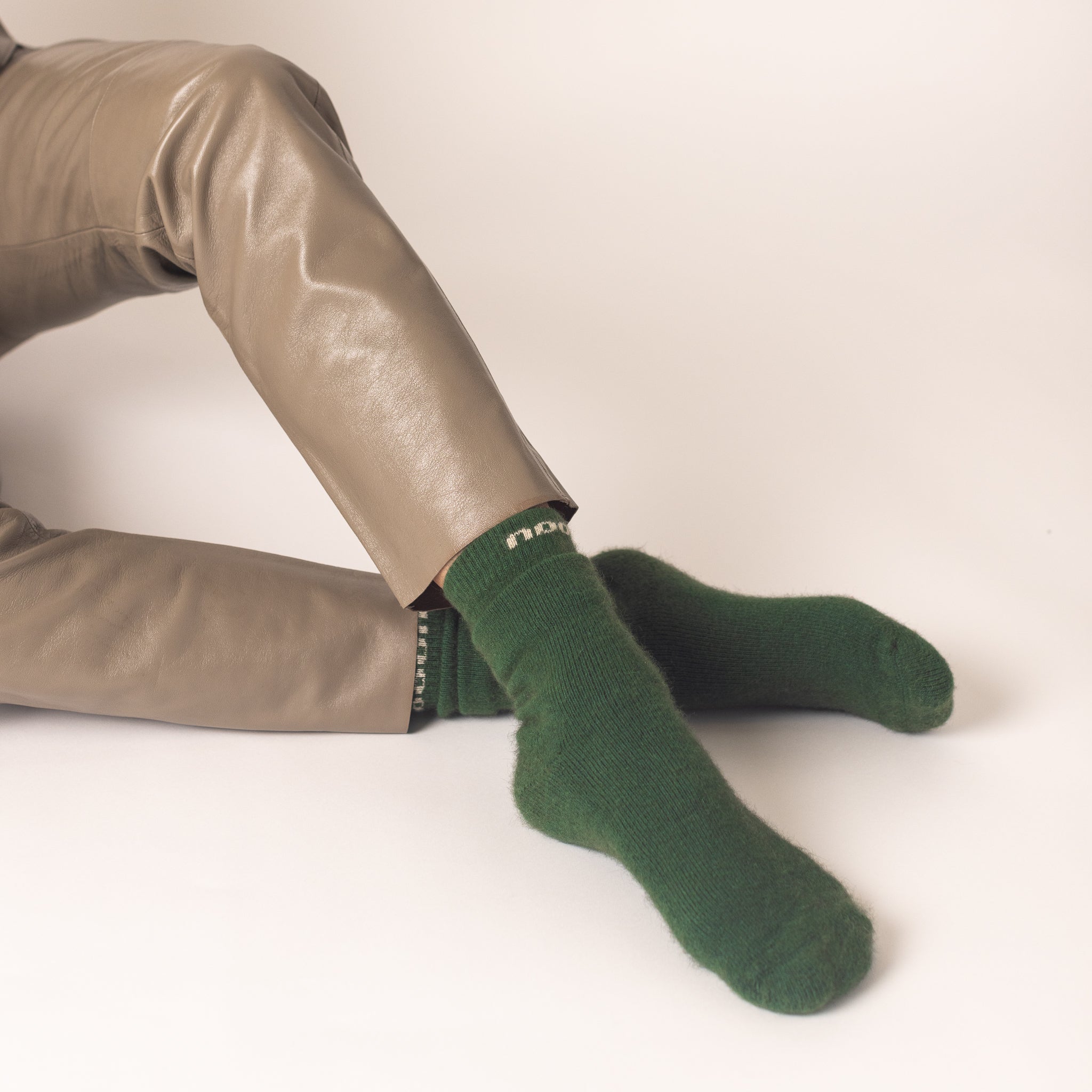 Possum Merino Wool HUKA Socks, Greener Pasture