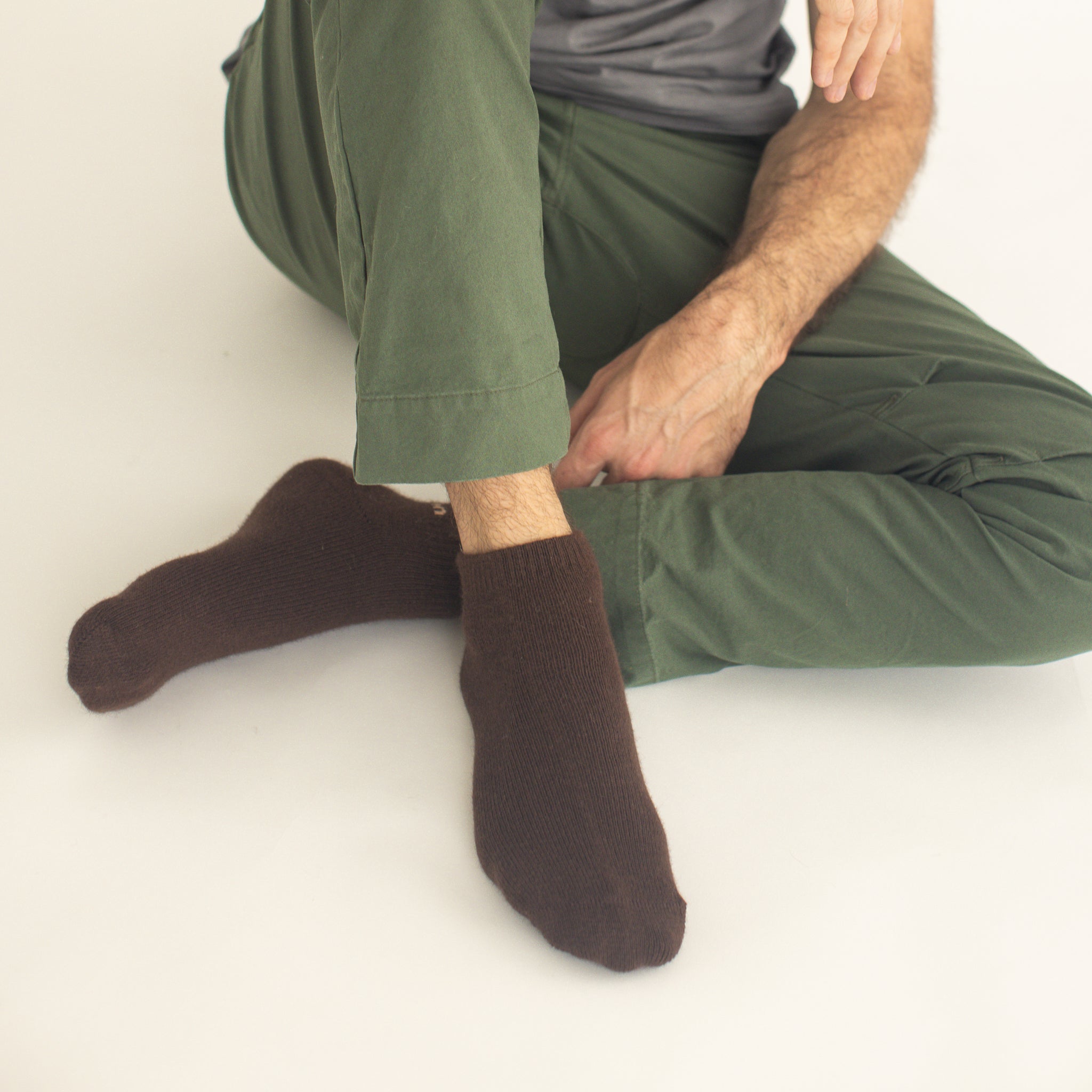 Possum Merino Wool NAPIER Socks, Chicory Coffee Men